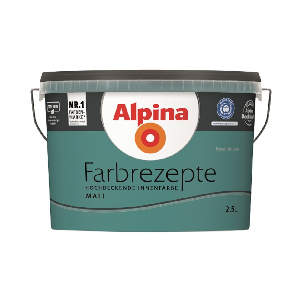 Alpina Farbrezepte Petrol de Luxe matt 2,5 Liter