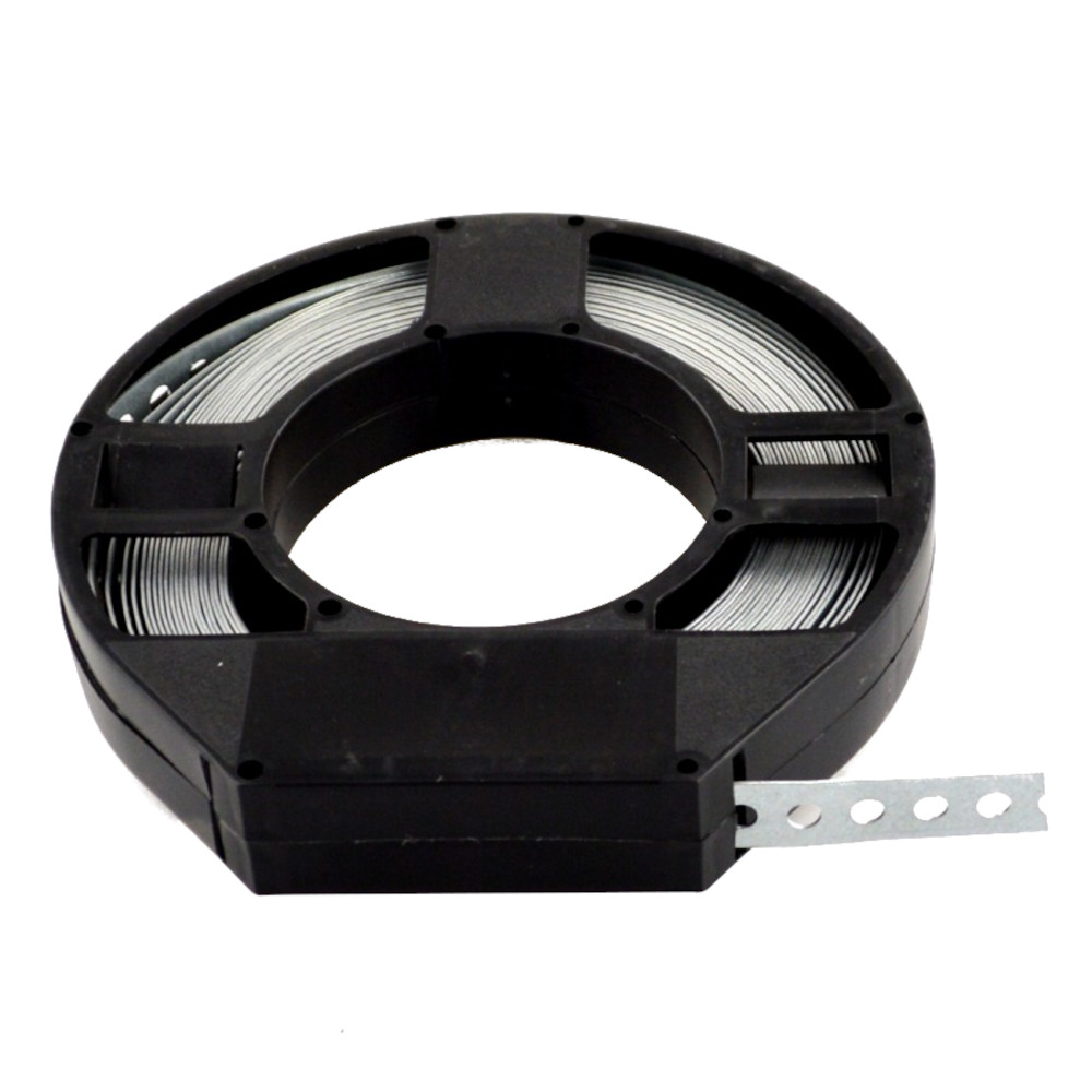 1 Rolle (10 m) Lochband kunststoffummantelt schwarz (19 mm) : :  Baumarkt